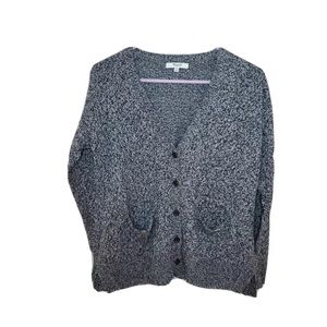 Madewell Landscape Cardigan E0169 Gray Marled Pepper XS.